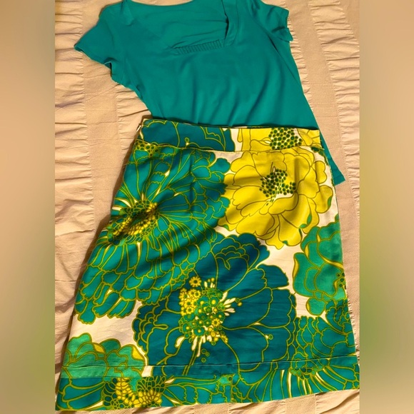 Ann Taylor skirt silk blend 12P - Picture 2 of 4